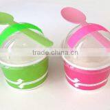 100ml Gloss Paper Ice Cream/dessert/Yogurt Container, Cup With Flat Lid,Spoon,Wooden Stick thumbnail-6