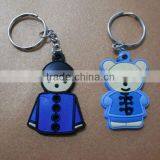 Lovely Bear Soft Pvc Keychain / Couple Chinese Doll Keyring