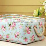 YIWU RODA 100%canvas Fashionable Floral High-capacity Folding Storage Box Quality Choice thumbnail-2