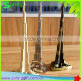 Metal Promotion Gift Burj Khalifa Tower Craft Dubai Travel Souvenir 3D Buliding Model Quality Choice