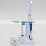 @rechargeable toothbrush with LED light at brush head