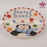 New Novelty Embossed Ceramic Plate With Penguin Design thumbnail-1