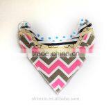 Cotton Fabric Triangle Pretty Baby Bibs With Snaps thumbnail-4