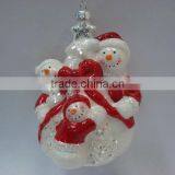 Glass Snowman Ornament