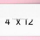 White Dye Sublimation Aluminum Half Size License Plate Blanks thumbnail-1