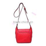 Manufacturer Design Metal With Tassel Detail Flap Trendy Red Lady Across Body Leather Bag thumbnail-4