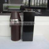Cylindrical Shape and Suture and Leather Wrapped Bottle and 2 Glasses thumbnail-3