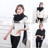 Butterfly Tassel Plain Color Most Popular Cute Scarf Cotton thumbnail-3