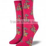 Womens Rubber Running Socks Cotton Polyester Blend Dye Sublimation Printing Socks thumbnail-2
