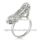Fashion 925 Silver Dubai Wedding Rings With Pure White Austrian Crystal