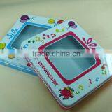 Perfume Tin Box With Pvc Window on Lid