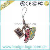 Cartoon Cute Shoe Zinc Alloy Mobile Phone Straps