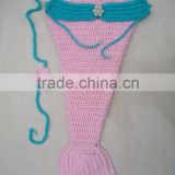 Knitting mermaid crochet sleeping bag Baby photographed items wholesale and make to order