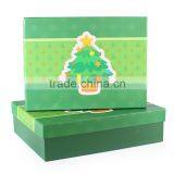 Recycle Blue Printed Christmas Gift Packaging Paper Box thumbnail-1