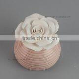 BSCI SEDEX Audit Nice Design Hand-made Ceramic Flower Oil Diffuser For Promotion thumbnail-3