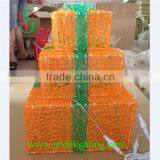 Hot Sale LED Lighting 3D Gift Box Motif Light for Outdoor