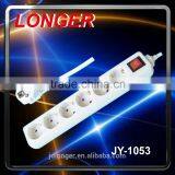 Hot Sale High Quality Germany 6 Way Switch Extension Socket Power Strip 16A 220V Child Protector