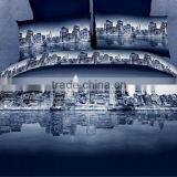 New Design Luxuary Fashion 3d Reactive Printed Cityscape Series Bedding Sets