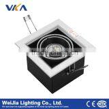 high power dimmble recessed spot square grille light fixture