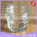 Fancy 125ml Mini Glass Jar for Jam With Metal Lid thumbnail-5
