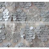 Latest Wholesale Gray Sequin Fabric India/100 Polyester Glitter Sequin Fabric thumbnail-5