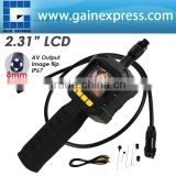Industrial 2.31" TFT LCD 8mm Camera Video Borescope Endoscope 4 LED Lights AV Output SnakeScope 3FT Cable Surveillance Tool