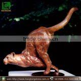Life Size Brass Lion Statue thumbnail-1