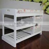 HOT Sell Beautiful White Wicker Shoe Cabinets thumbnail-1