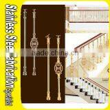 Engraved Decorative Integral Aluminum Stair Baluster thumbnail-5