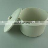 Cheap White Ceramic Round Shape Food Storage With Cover thumbnail-2