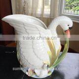 Ceramic Flower Vase Decoration White Swan Vase thumbnail-2