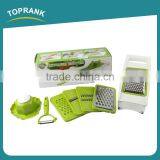 Toprank As Seen On TV 5 In 1 Stainless Steel Mini Vegetable Slicer Vegetable Fruit Food Chopper Julienne Vegetable Slicer thumbnail-1