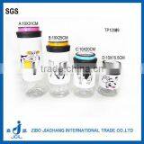 White Spraying Plastics Cylinder Glass Storage Jar thumbnail-1