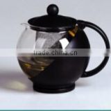 disposable borosilicate glass flower/tea pot with warmer and filter/flower pot coffee mug