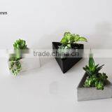 Black Geometric Triangular Decor Concrete Planter Pot thumbnail-2