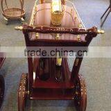 Luxury Wooden Wine and Liquor Cart Food Service Trolley C-32 thumbnail-4