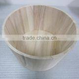 Hot Sale Natural Handmade Round Shape Solid Wooden Barrel, Wood Barrel With Rope Handle Manufacture thumbnail-1