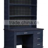 Modern style kids bookcase with study computer table, dark blue boys children writhing table and chair set - BF07-70339