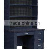 Modern Style Kids Bookcase With Study Computer Table, Dark Blue Boys Children Writhing Table and Chair Set - BF07-70339 thumbnail-1