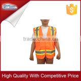 Multi-pockets orange Reflective Safety vest