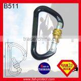 23KN Screw Lock Mountain Rock Climbing Aluminum Carabiner With Hook thumbnail-3