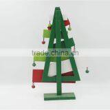 Boutique Green White Red Peace Letter Sign Printing Wooden Christmas Tree thumbnail-2