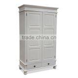 Furniture For Dressing Cabinet 2 Doors ,Solid Wood Mahogany Model Anne White Color thumbnail-2