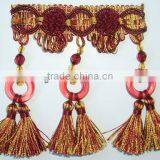 Decorative Fringe Trim With Beads
