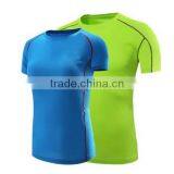 100% Polyester Men Fake V-neck Cycling Gym T-shirt Custom Dry Fit T-shirt thumbnail-4
