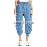 Xenia Ruched Crop Jeans thumbnail-3