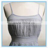 Girl's Sexy Spaghetti Strap Dress Grey Lace Hem Slip Midi Dress thumbnail-3