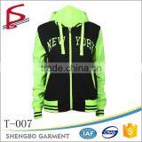 NY Printed Applique Zip Hood Fleece Hoodies Sweatshirts thumbnail-1