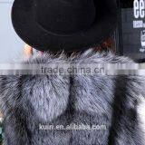 2016 Luxury Real Fox Fur Vest Waistcoat Autumn Winter Genuine Women Fur Gilet Outerwear Coats Lady X-Long Overcoat thumbnail-4