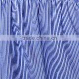 2017 OEM Spring Cute Pleated Vertical Stripes Off Shoulder Blouse thumbnail-5